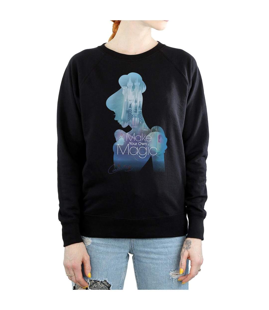 Disney Princess - Sweat CINDERELLA FILLED SILHOUETTE - Femme (Noir) - UTBI10061-3