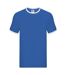 T-shirt Ringer Homme Bleu Roi Blanc Fruit Of The Loom-1