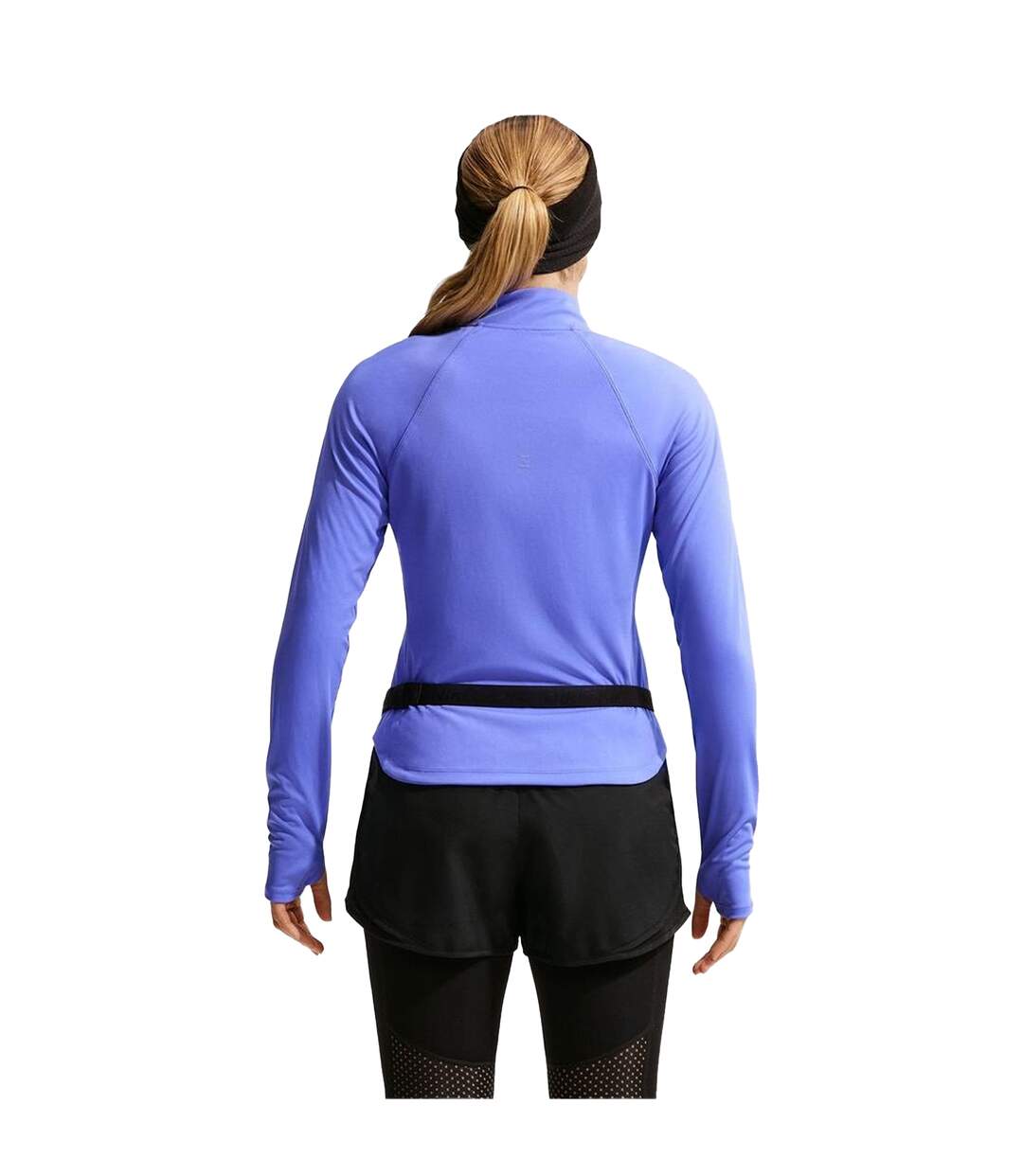 Haut Manches Longues Course À Pied Motif/style Swoosh Femme Bleu Saphir Nike-3