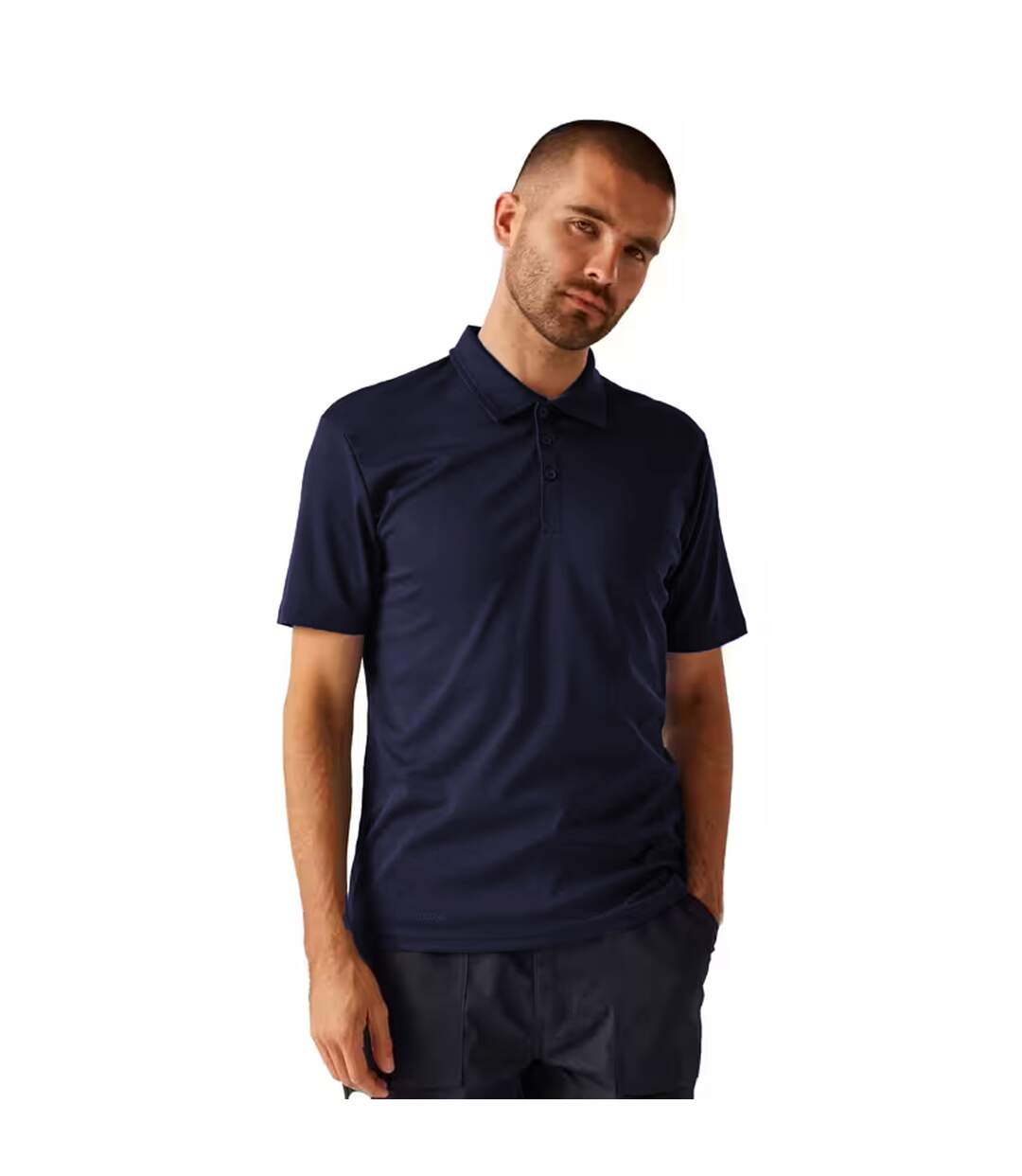 Polo Manches Courtes Motif/style Uni Homme Bleu Marine Regatta Professional-4