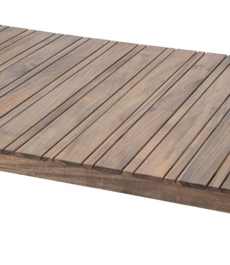 Table de jardin en bois 6 Personnes - L. 160 x H. 75 cm - Beige