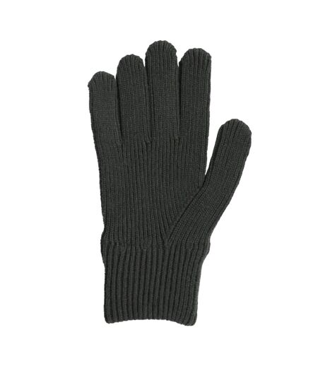 Unisex Adult Rowan Knitted Gloves Khaki Green Animal