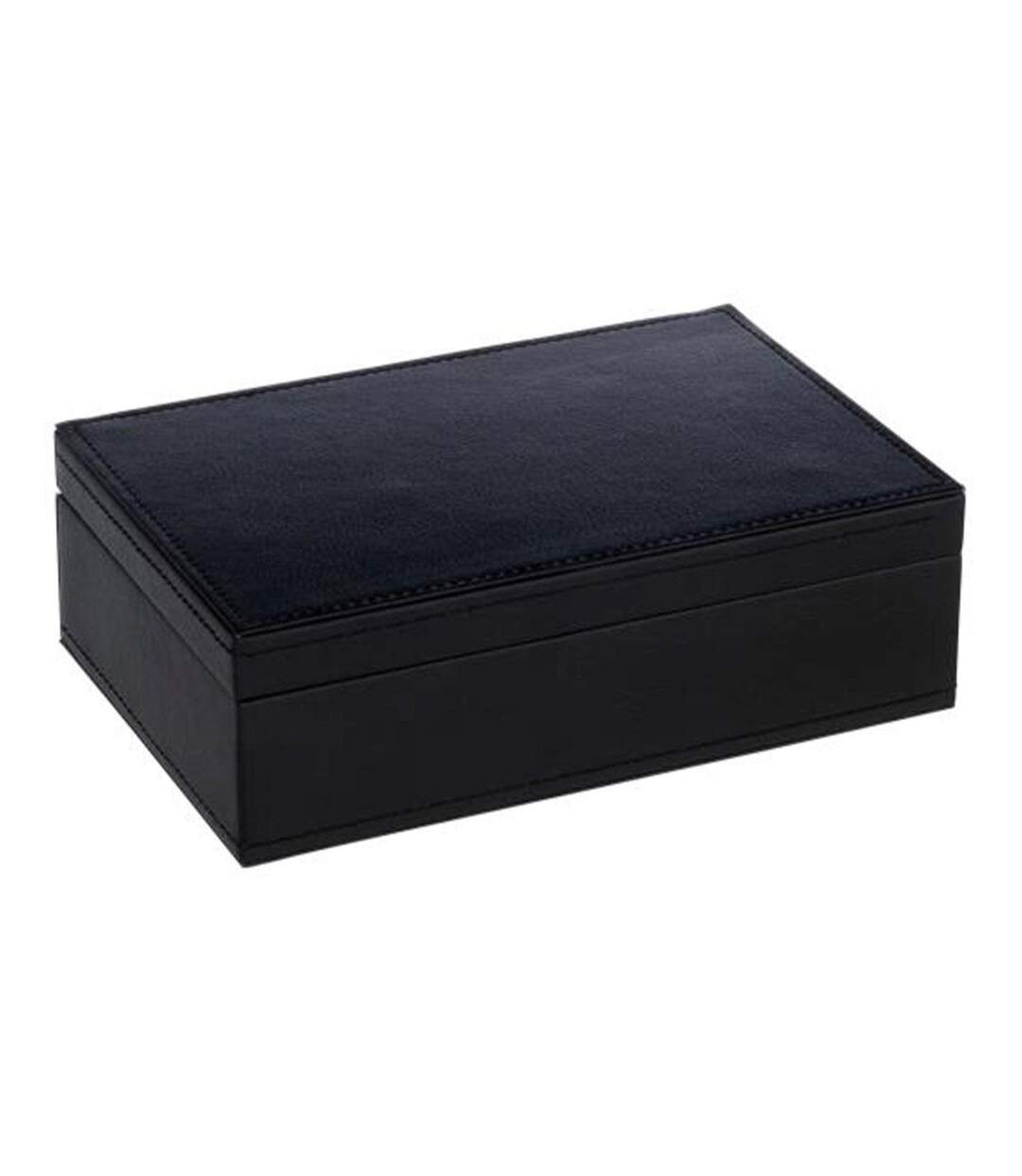 Boîte à Bijoux 5 Compartiments Ezra 21cm Noir-1