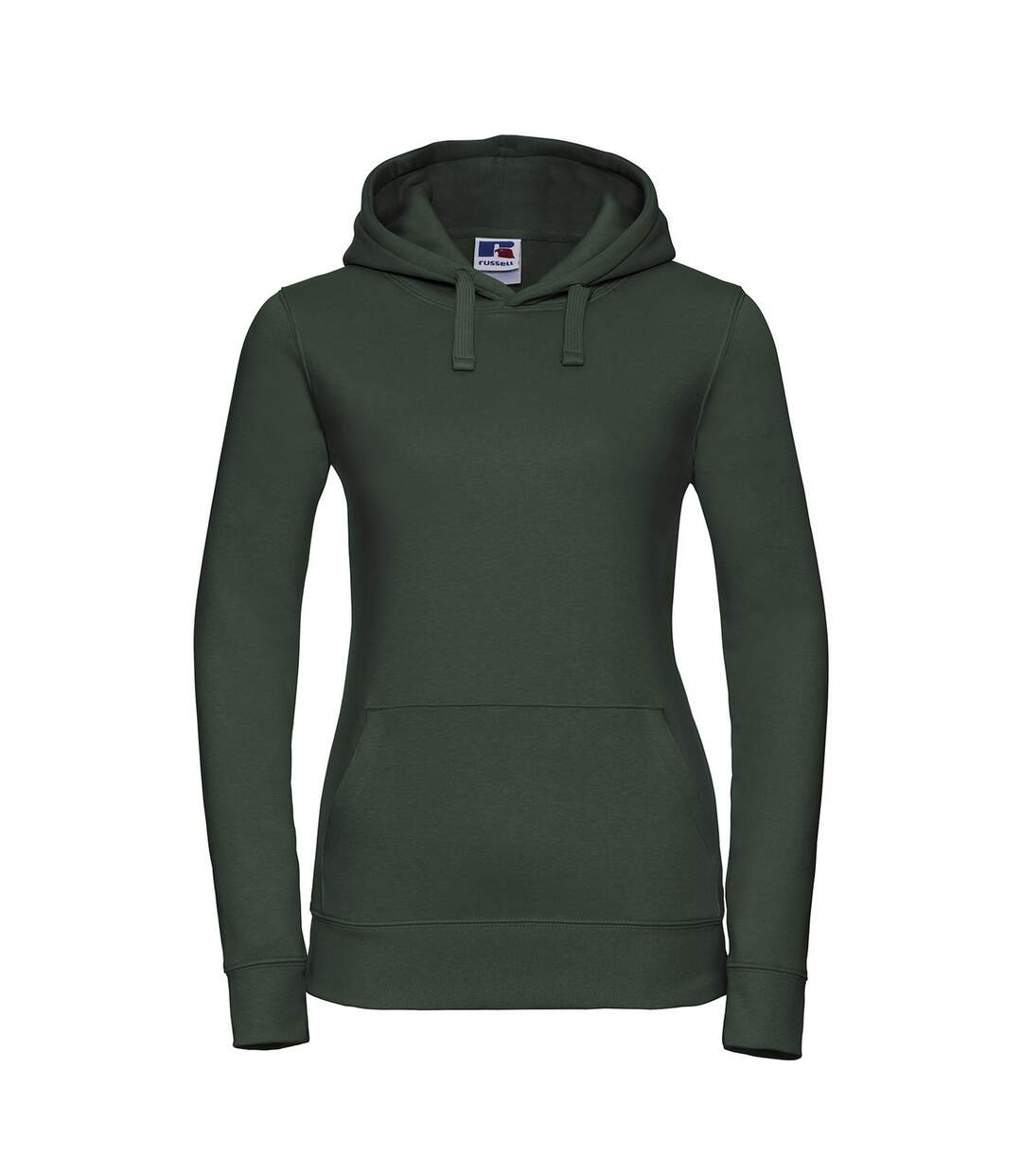 Sweat À Capuche Authentic Femme Vert Bouteille Russell-1