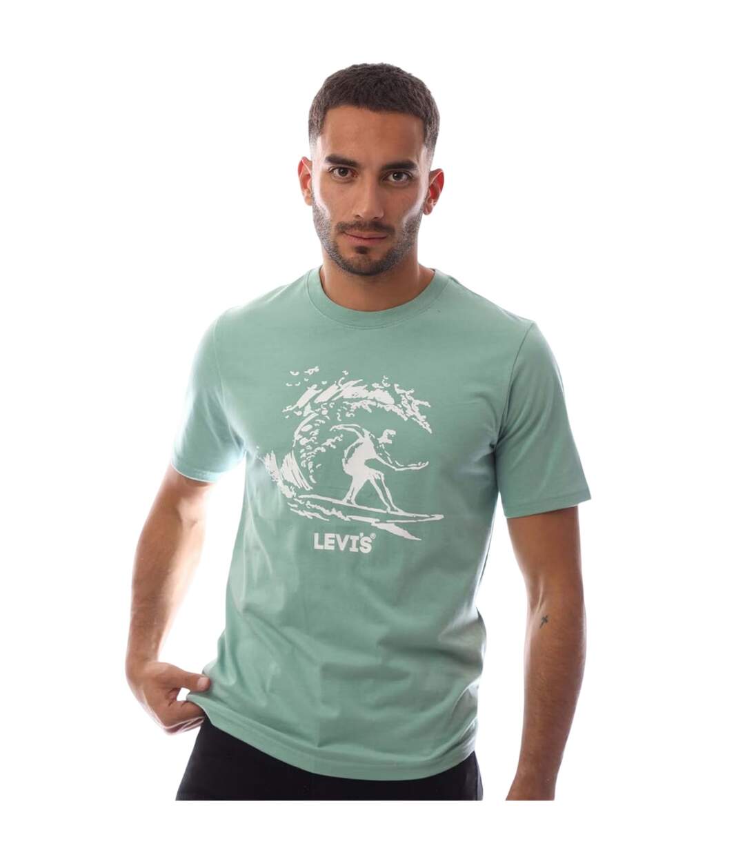 T-shirt Motif/style Imprimé Graphique Homme Vert Levis-2