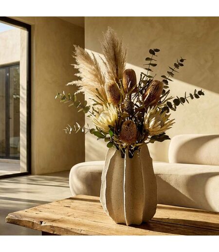 Vase Design en Résine Ester 40cm Blanc