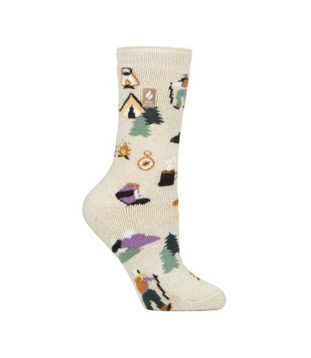 Heat Holders Lite - 1 Paire Femme Chaussettes Thermiques Hiver Fantaisie