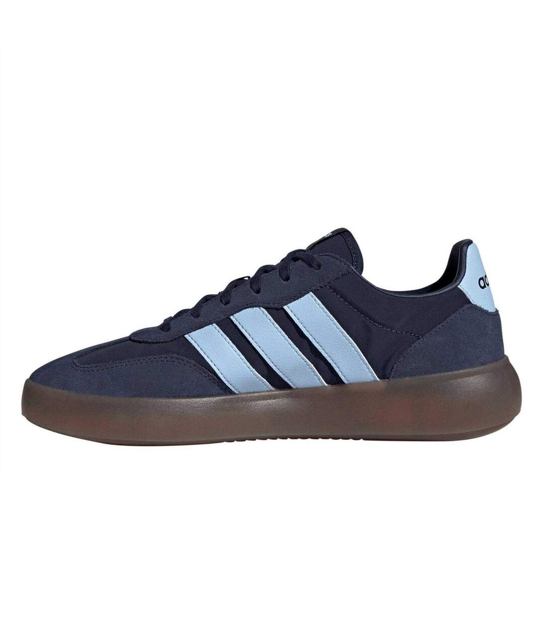 Mens Barreda Decode 3 Stripes Suede Trainers Navy Blue Gum Adidas-3