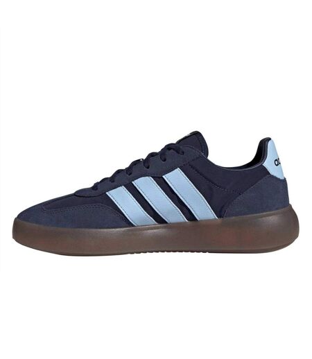 Mens Barreda Decode 3 Stripes Suede Trainers Navy Blue Gum Adidas