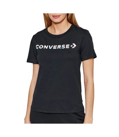 T-shirt Noir Femme Converse Suminagashi