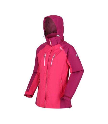 Veste imperméable calderdale femme rose vif / rose foncé Regatta