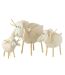 Statuette Déco Renne Bonnet 34cm Crème-2