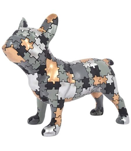 Statuette bouledogue debout en polyrésine Puzzle