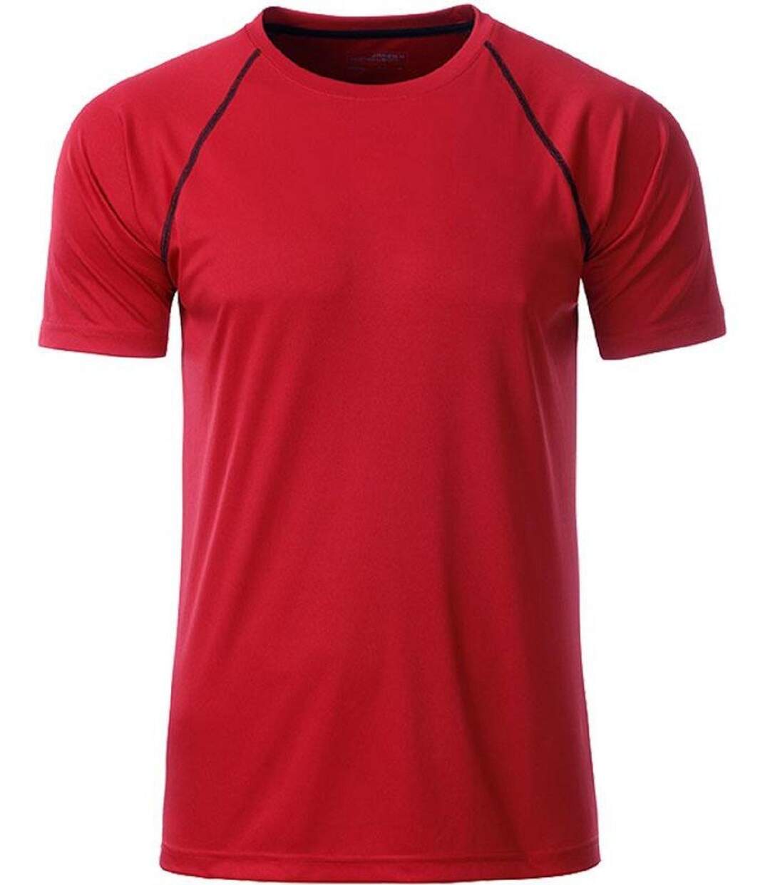 Maillot running respirant - Homme - JN496 - rouge et noir-2