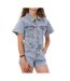 Combishort bleu clair femme monday premium - l-1