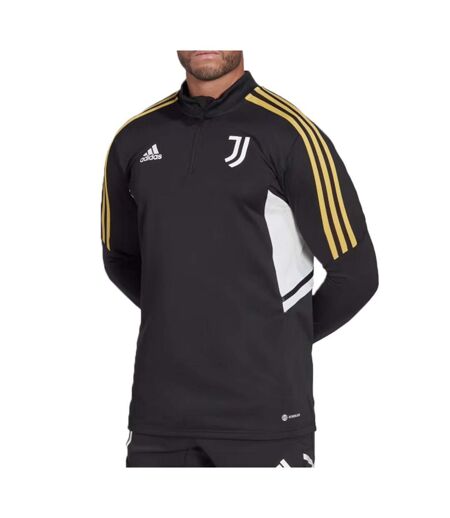 Juventus sweat 1/4 zip noir homme adidas 2022