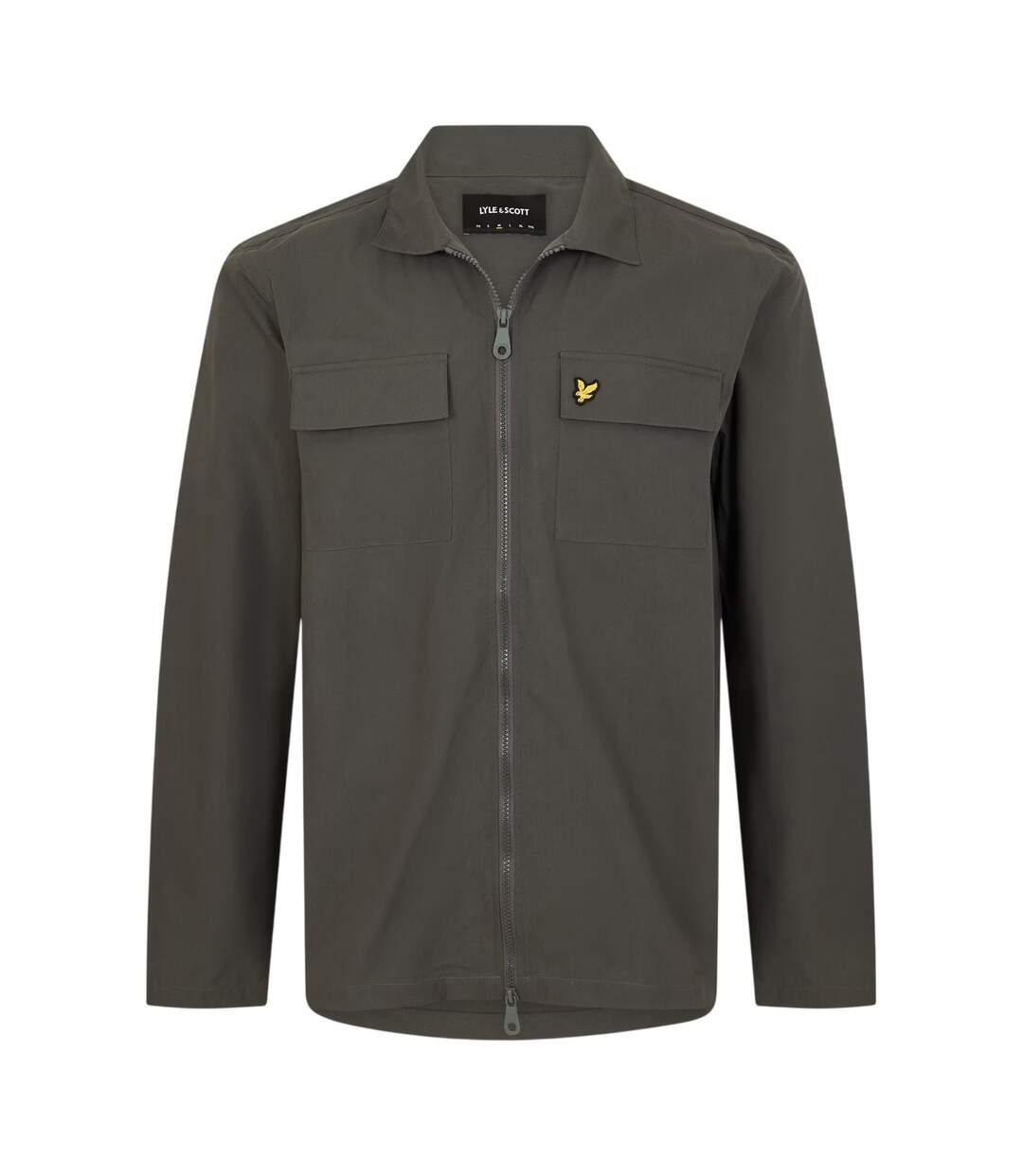 Mens Heavy Duty Shirt Jacket Gunmetal Lyle & Scott-1