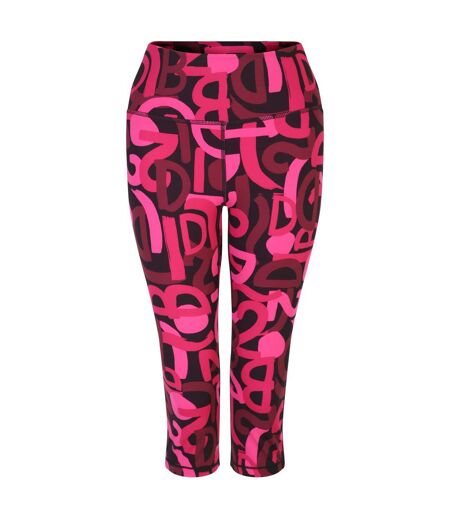 Dare 2B Womens/Ladies Influential Graffiti 3/4 Leggings (Pure Pink) - UTRG9070