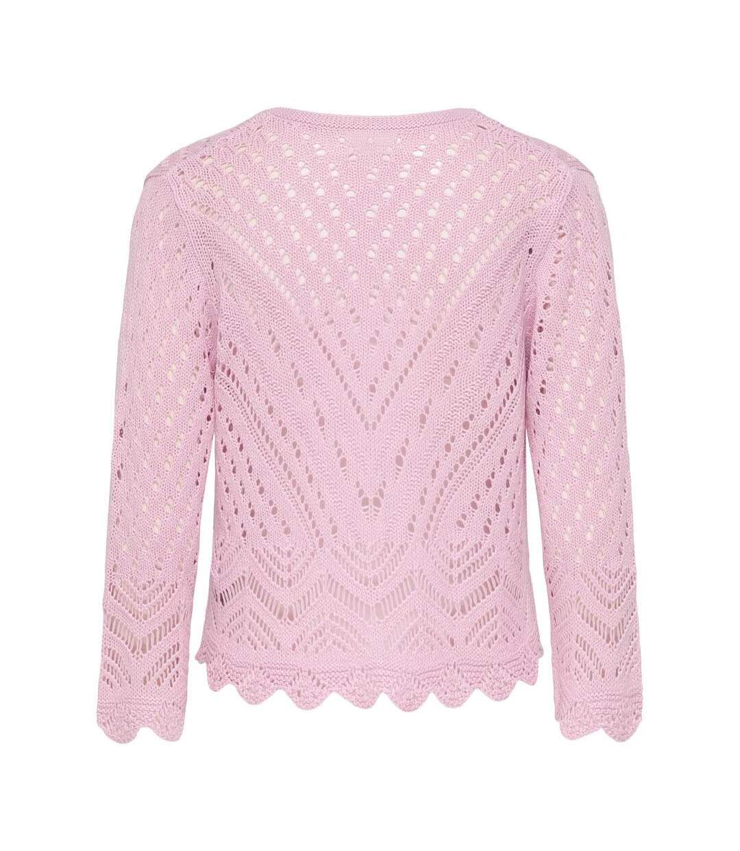 Cardigan rose femme jdy sun 3/4 cropped-2