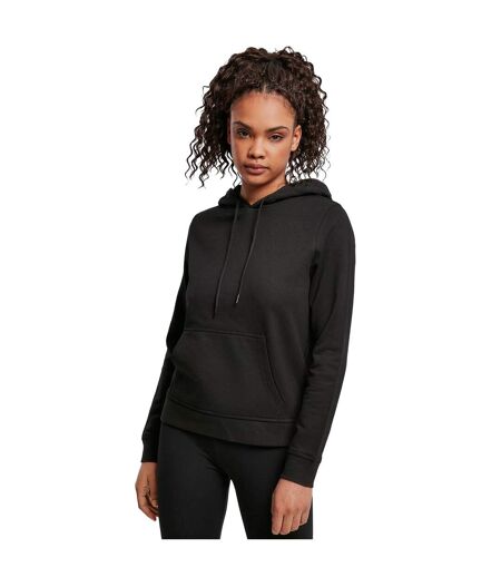 Womens/ladies Basic Hoodie Black Build Your Brand
