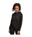 Womens/ladies Basic Hoodie Black Build Your Brand-2