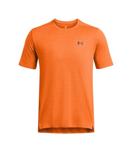 Mens Tech Geotessa Vent T-shirt Orange Under Armour