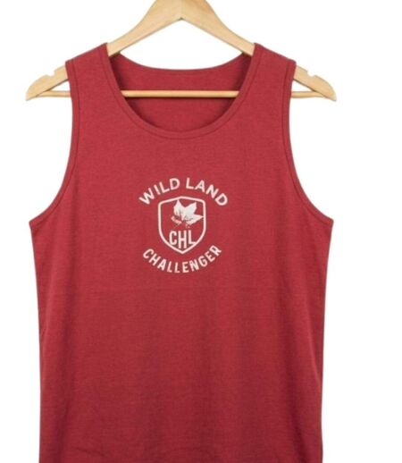 Débardeur homme Challenger SORRY2 bordeaux imprimé — Confort pur coton jersey