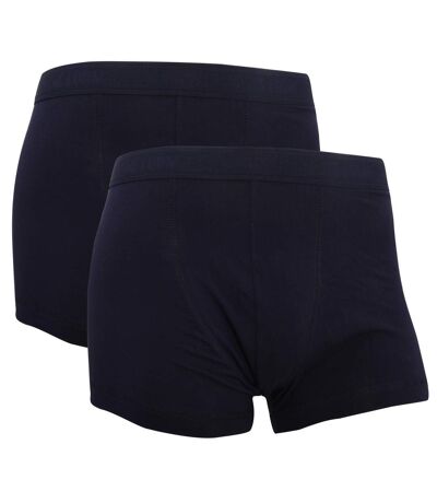 Fruit Of The Loom Mens Classic Shorty Cotton Rich Boxer Shorts (Pack Of 2) (Underwear Navy)