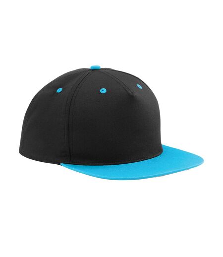 Casquette ajustable adulte noir / bleu surf Beechfield