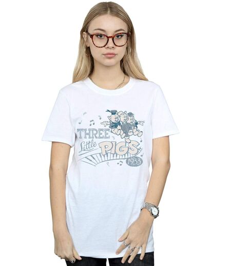 Disney - T-shirt THREE LITTLE PIGS - Femme (Blanc) - UTBI17710