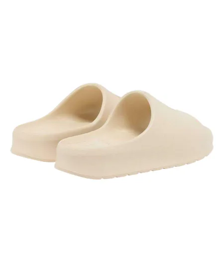 Claquettes Motif/style Épais Serve Femme Beige Lacoste