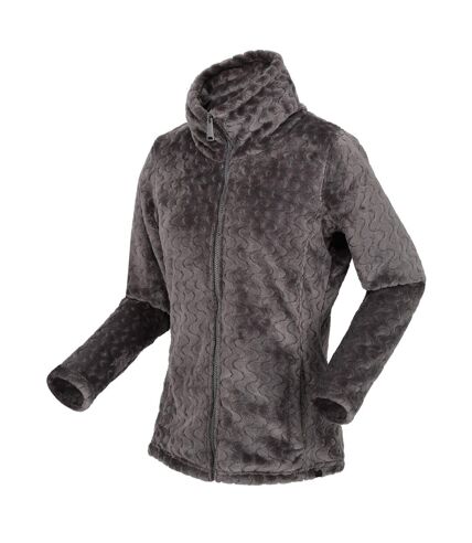 Regatta Womens/Ladies Heloise Wavy Fleece Full Zip Fleece Jacket (Dark Grey) - UTRG9272