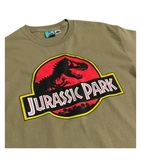 T-shirt Motif/style Logo Classique Adulte Vert Jurassic Park