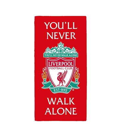 Liverpool FC - Serviette de bain YOU'LL NEVER WALK ALONE (Rouge / Blanc / Vert) (Taille unique) - UTAG211