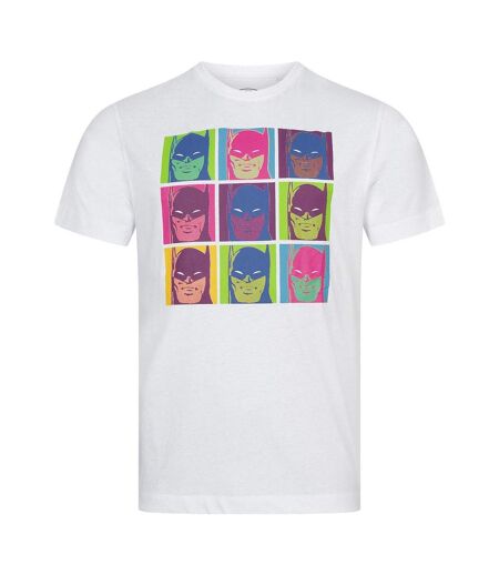 T-Shirt blanc homme dc comics pop art batman