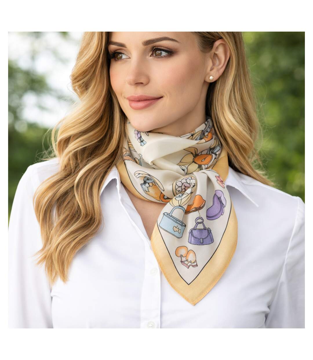 Foulard Polysatin BOJKA – Carré Satiné Élégant-1