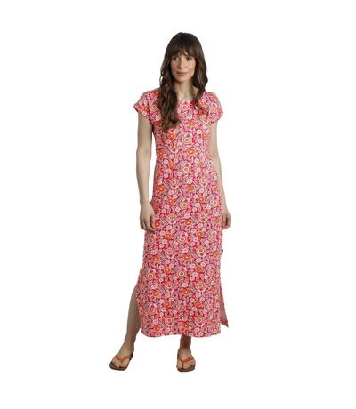Womens/ladies Mirren All-over Print Maxi Dress Tango Red Weird Fish