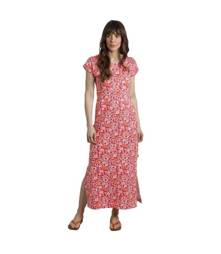 Womens/ladies mirren all-over print maxi dress tango red Weird Fish
