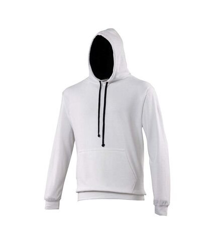 Awdis Varsity Hooded Sweatshirt / Hoodie (Arctic White / French Navy)
