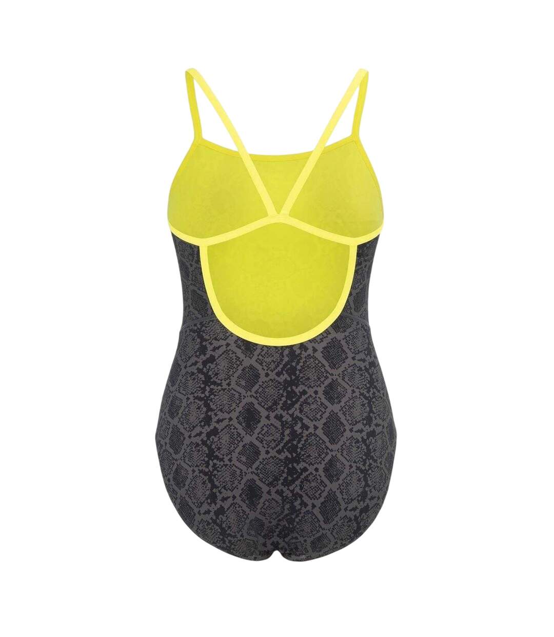 Maillot De Bain 1 Pièce Motif/style Peau De Serpent Femme Noir Vert Slazenger-2