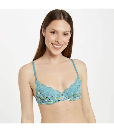 Soutien-gorge ampliforme coque moulée bleu Candice