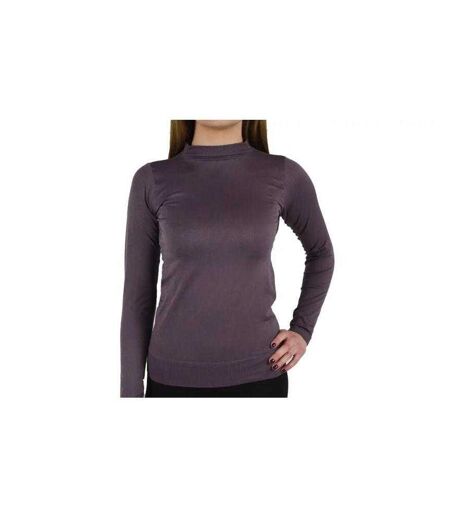 T-shirt Manches Longues Femme Violet Clair Gym Hero