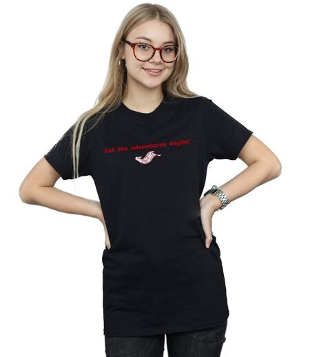 Disney - T-shirt ALADDIN LET THE ADVENTURES BEGIN - Femme (Noir) - UTBI17313