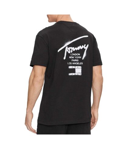 T-shirt Noir Homme Tommy Hilfiger Spray Signa