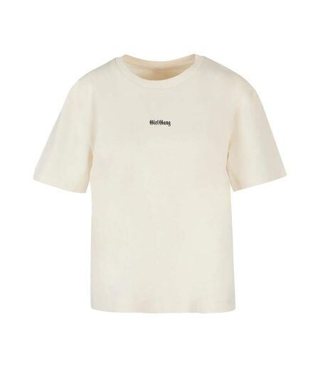 T-shirt Girl Gang Femme Sable Blanc Miss Tee