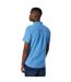 Mens box check short-sleeved shirt light blue Maine