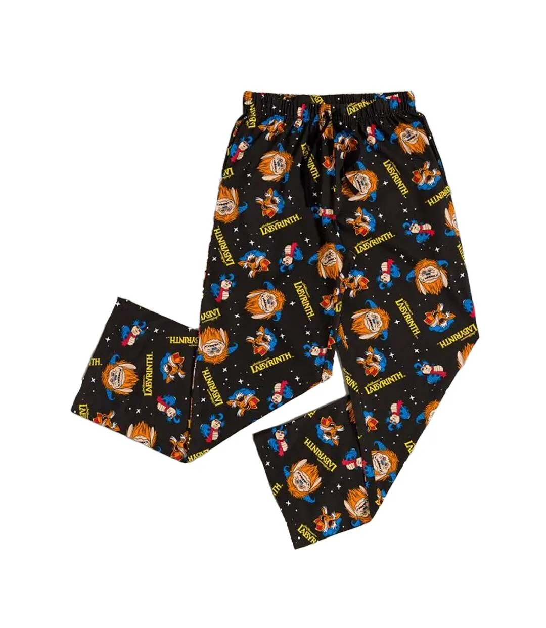 Mens Characters Lounge Pants Black Charcoal Labyrinth-2