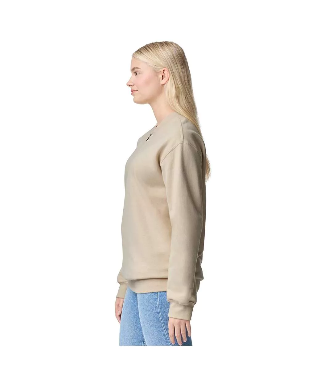 Unisex Adult Softstyle Midweight Quarter Zip Sweatshirt Sand Gildan-4