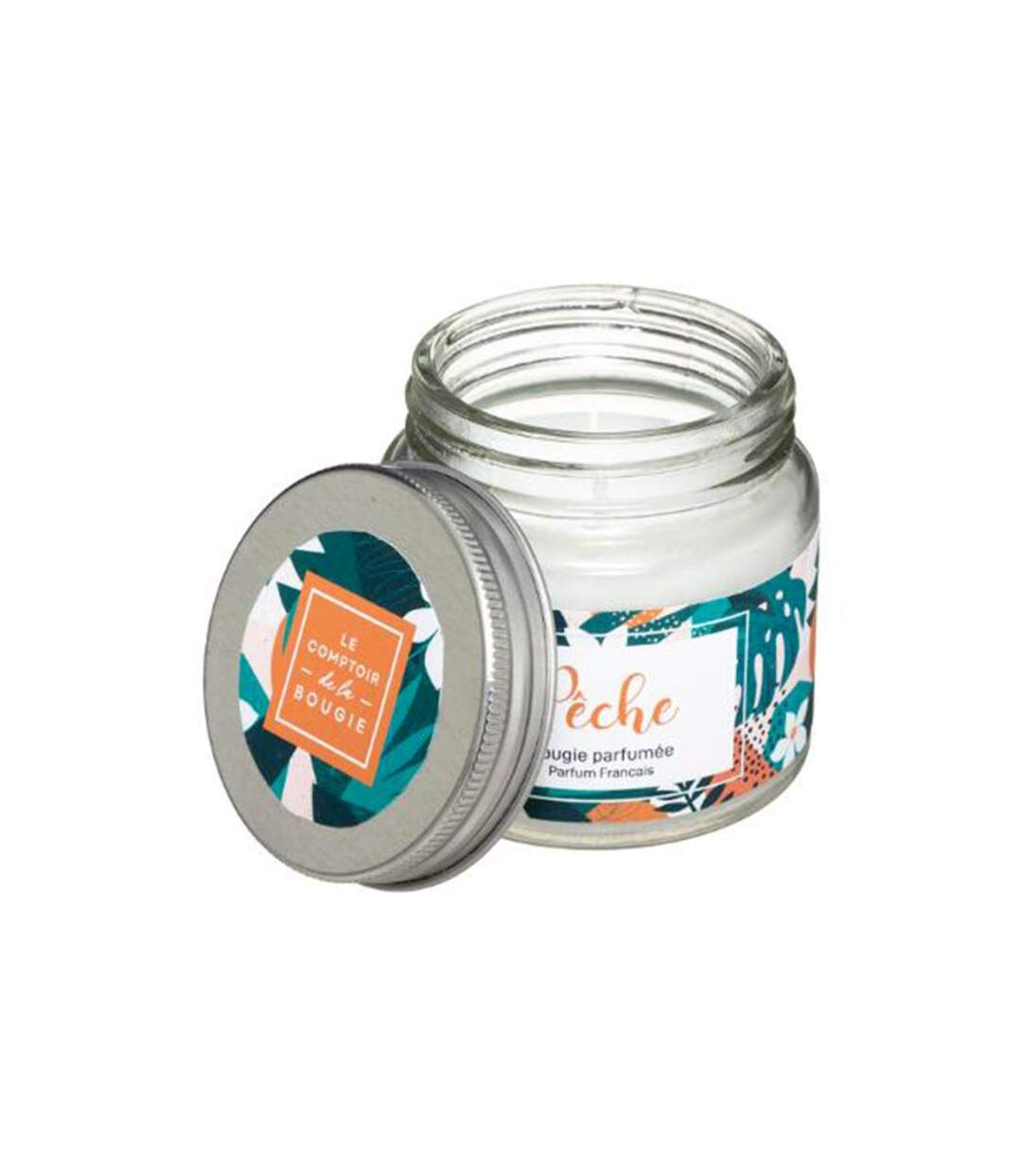 Bougie Parfumée en Verre Bocal 65g Pêche-2