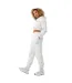 Womens/ladies Logo Crop Hoodie White Marl Everlast-4